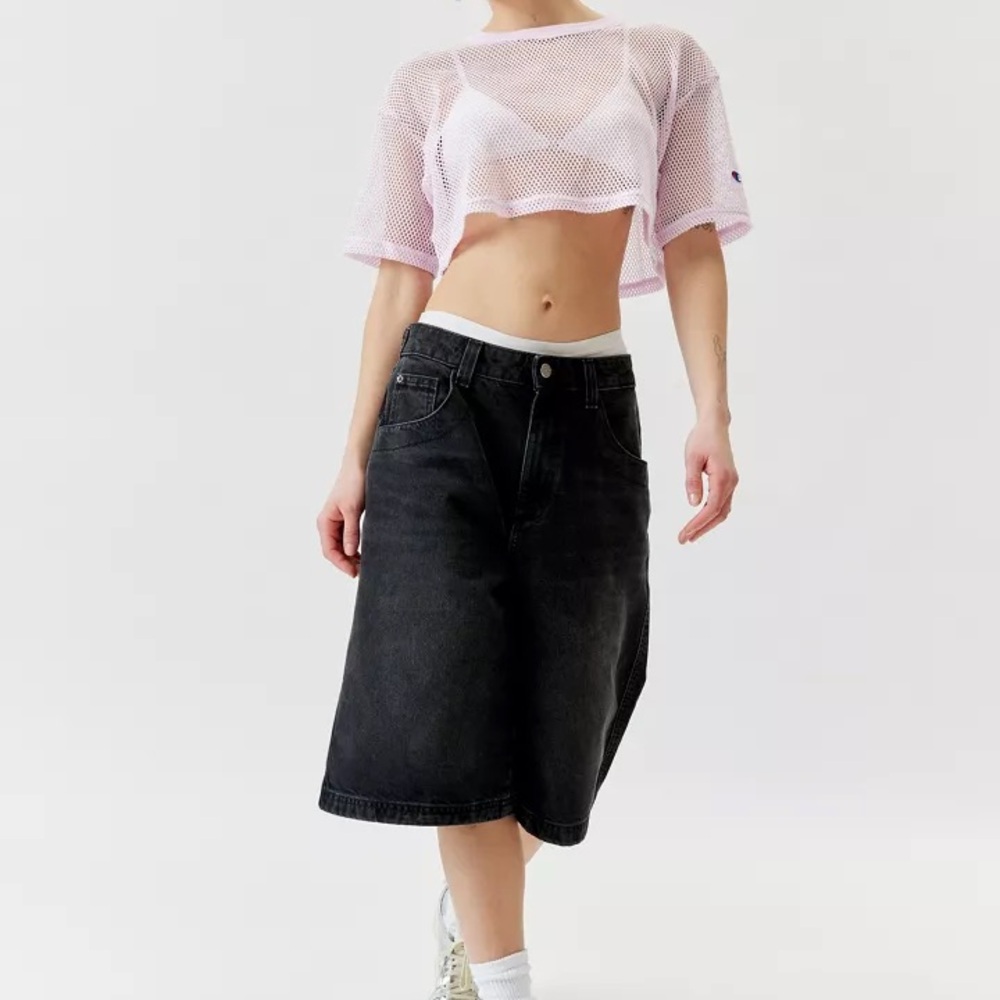 Champion UO Exclusive Mesh Cropped Tee XS light pink